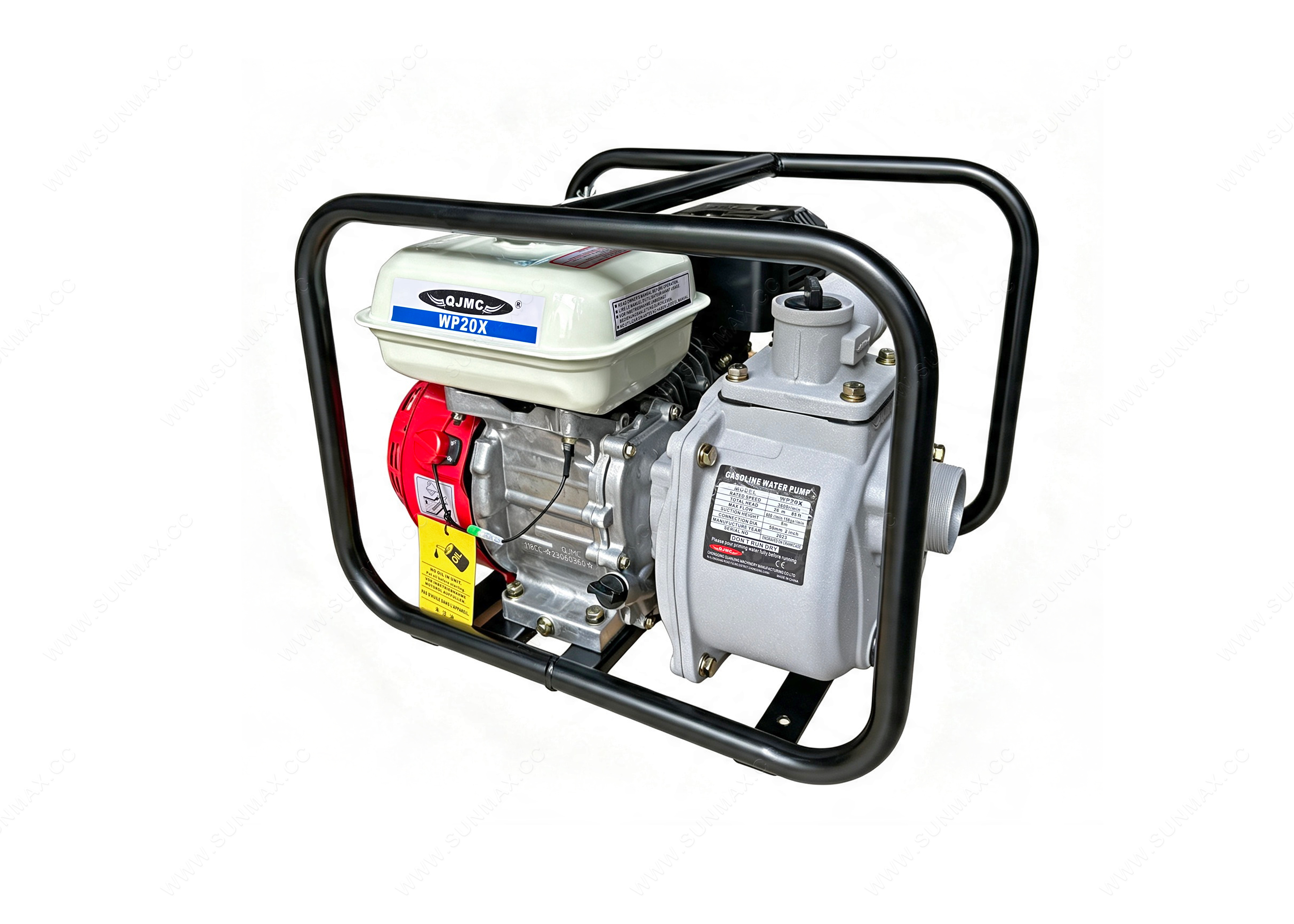 QJMC Brand WP20X 2 inch Gasoline/Petrol High‑Pressure Water Pump for Agriculture