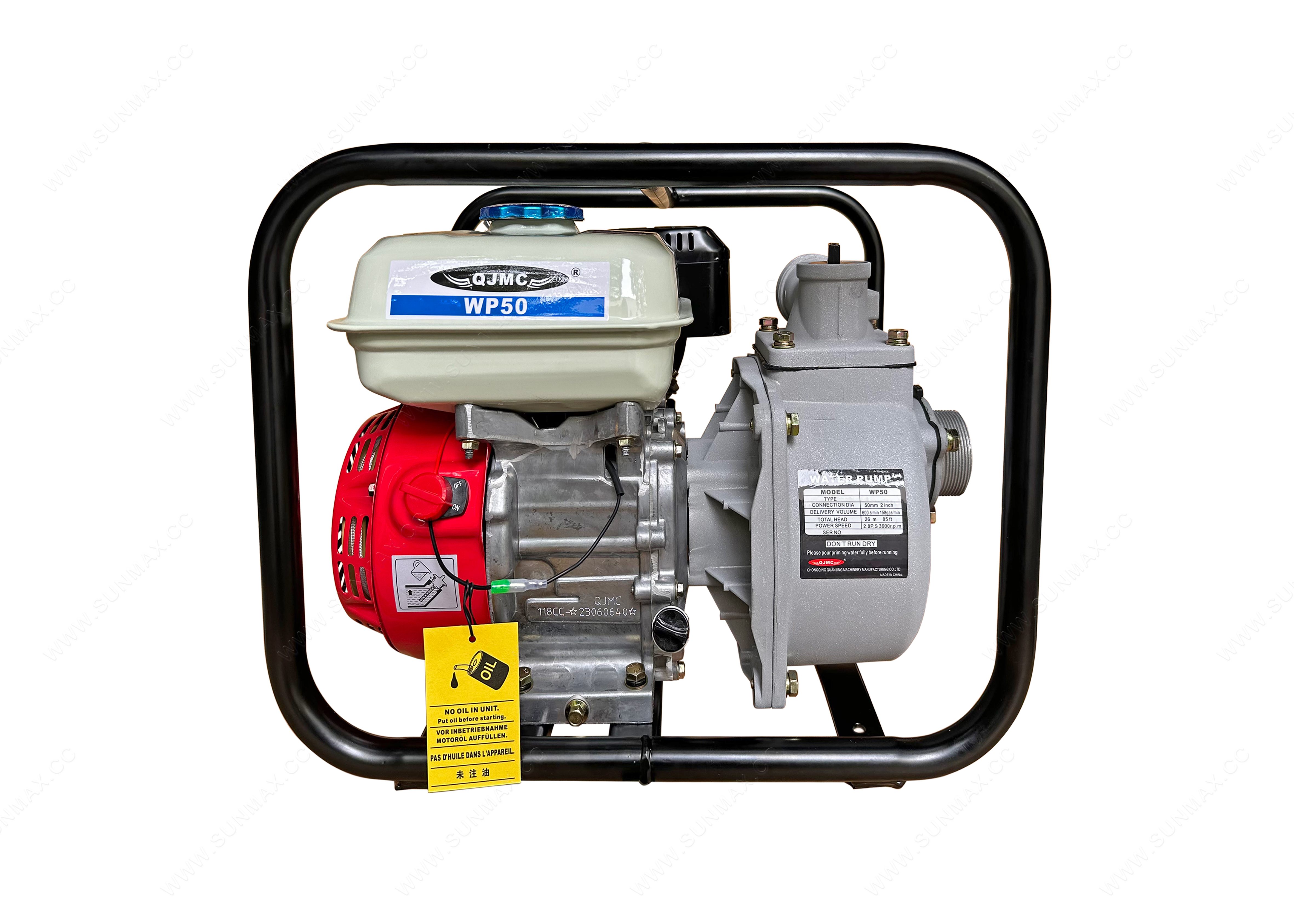 QJMC Brand WP50 2 inch Gasoline/Petrol Water Pump for Agriculture