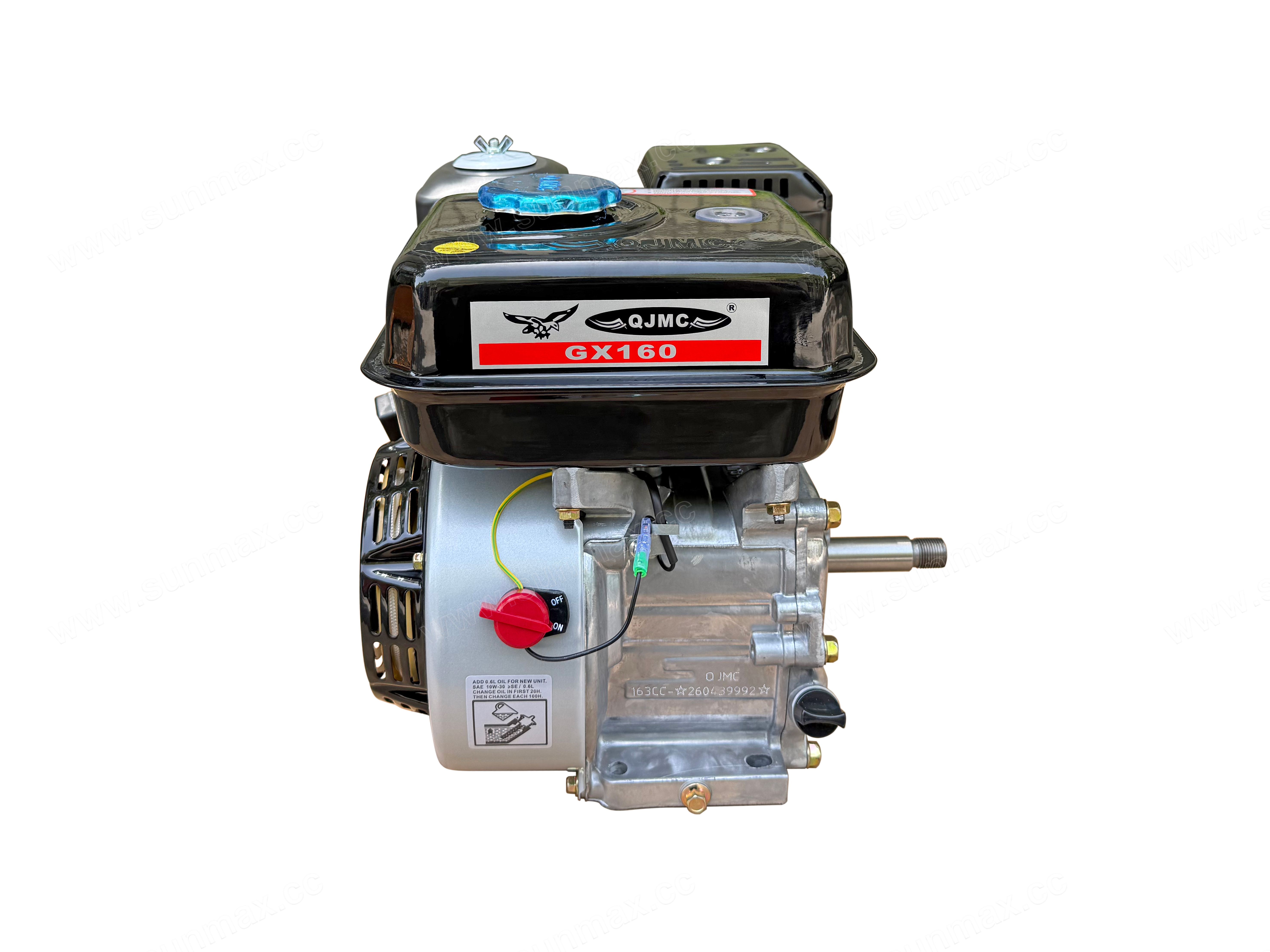QJMC GX160 5.5HP 163cc Gasoline Engine | Replacement Petrol Engine for Water Pump